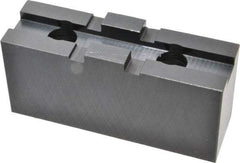 Bison - 10" Chuck Capacity, Tongue & Groove Attachment, Square Soft Lathe Chuck Jaw - 1 Jaw, Steel, 2-1/8" Btw Mount Hole Ctrs, 4-3/16" Long x 1-9/32" Wide x 2.028" High, 1/2" Groove - A1 Tooling