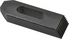 Value Collection - 1/2" Stud, Heat Treated Steel, Plain Strap Clamp - 1-1/2" Travel, 4" OAL x 1-1/4" Wide x 3/4" High, Black Oxide Finish, Tapered Nose - A1 Tooling