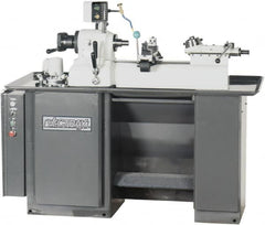 Vectrax - 9" Swing, 36" Between Centers, 220 Volt, Triple Phase Turret Lathe - 1 hp, 4,000 Max RPM, 2-3/16" Bore Diam, 35" Deep x 68" High x 74" Long - A1 Tooling