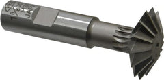 Interstate - 1-3/8° 1-3/8" Cut Diam, 7/16" Cut Width, 5/8" Shank, High Speed Steel Double-Angle Cutter - A1 Tooling