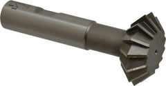 Interstate - 1-1/2° 1-1/2" Cut Diam, 9/16" Cut Width, 5/8" Shank, High Speed Steel Double-Angle Cutter - A1 Tooling