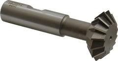 Interstate - 1-3/8° 1-3/8" Cut Diam, 1/2" Cut Width, 5/8" Shank, Cobalt Double-Angle Cutter - A1 Tooling