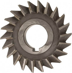 Value Collection - 3" Diam x 5/8" Width of Cut, 45° Included Angle, Arbor Connection, High Speed Steel Single Angle Cutter - Right Hand Cut, Oxide Finish - A1 Tooling