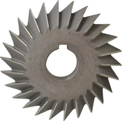 Value Collection - 4" Diam x 3/4" Width of Cut, 45° Included Angle, Arbor Connection, High Speed Steel Single Angle Cutter - Right Hand Cut, Oxide Finish - A1 Tooling