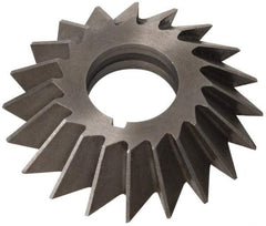 Value Collection - 6" Diam x 3/4" Width of Cut, 60° Included Angle, Arbor Connection, High Speed Steel Single Angle Cutter - Left Hand Cut, Uncoated - A1 Tooling