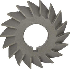 Value Collection - 2-1/2" Diam x 1/2" Width of Cut, 45° Included Angle, Arbor Connection, High Speed Steel Single Angle Cutter - Left Hand Cut, Oxide Finish - A1 Tooling