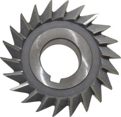 Value Collection - 3" Diam x 3/4" Width of Cut, 45° Included Angle, Arbor Connection, High Speed Steel Single Angle Cutter - Left Hand Cut, Oxide Finish - A1 Tooling