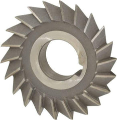 Value Collection - 3" Diam x 5/8" Width of Cut, 60° Included Angle, Arbor Connection, High Speed Steel Single Angle Cutter - Right Hand Cut, Oxide Finish - A1 Tooling