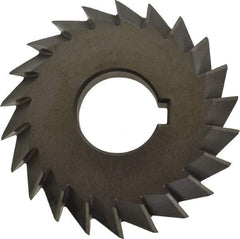 Value Collection - 3" Diam x 5/8" Width of Cut, 60° Included Angle, Arbor Connection, High Speed Steel Single Angle Cutter - Left Hand Cut, Uncoated - A1 Tooling