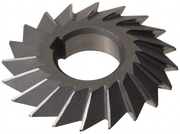 Value Collection - 5° 5" Cut Diam, 3/4" Cut Width, 1-1/4" Arbor, High Speed Steel Double-Angle Cutter - A1 Tooling