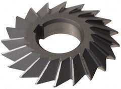 Value Collection - 5° 5" Cut Diam, 3/4" Cut Width, 1-1/4" Arbor, High Speed Steel Double-Angle Cutter - A1 Tooling