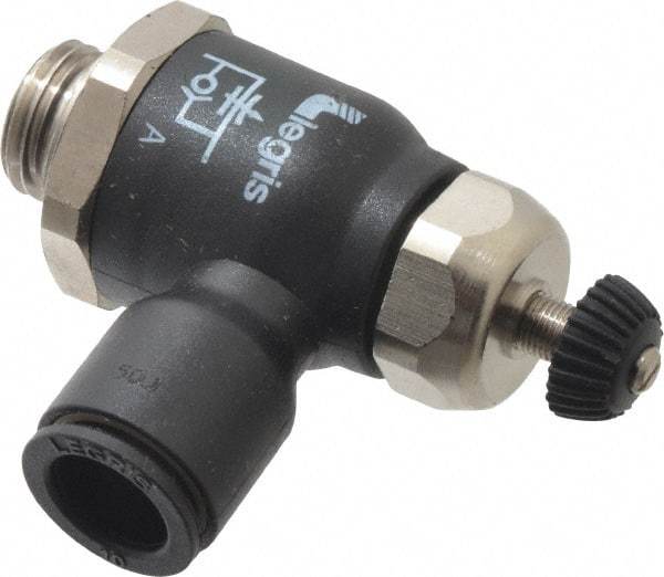 Legris - 10mm Tube OD x 1/4 Male BSPP Compact Meter Out Flow Control Valve - 14.5 to 145 psi, Nylon - A1 Tooling