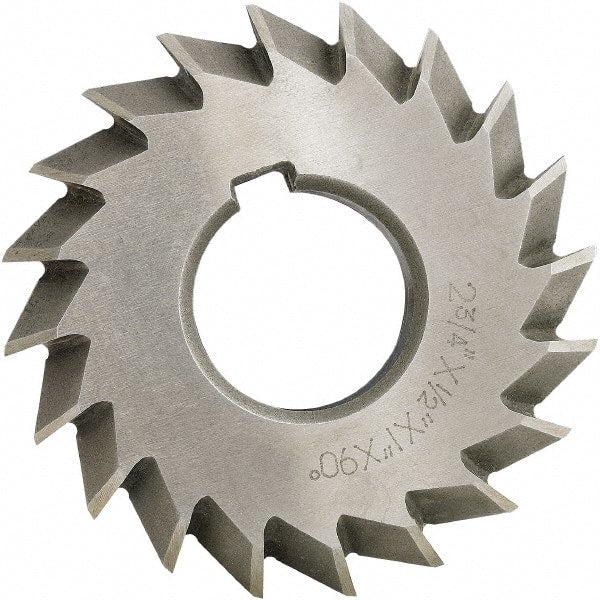 Made in USA - 5° 5" Cut Diam, 1" Cut Width, 1-1/4" Arbor, High Speed Steel Double-Angle Cutter - A1 Tooling