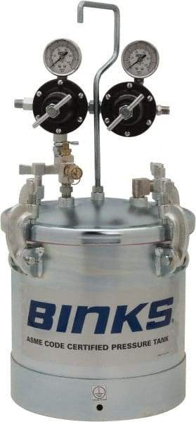 Binks - Paint Sprayer Pressure Tank - 2.8 Gallon ASME with 2 Regulators, Compatible with Air Operated Spray Guns - A1 Tooling