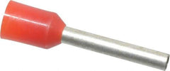 ACI - 16 AWG, Partially Insulated, Crimp Electrical Wire Ferrule - 12mm Long x 2mm Diameter Pin, 18.4mm Overall Length - A1 Tooling