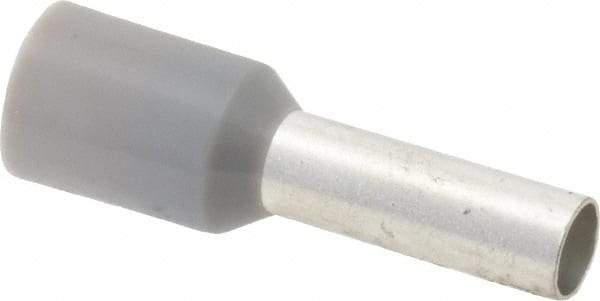 ACI - 12 AWG, Partially Insulated, Crimp Electrical Wire Ferrule - 10mm Long x 3.2mm Diameter Pin, 17-1/2mm Overall Length - A1 Tooling