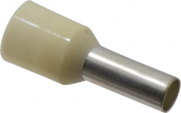 ACI - 8 AWG, Partially Insulated, Crimp Electrical Wire Ferrule - 12mm Long x 4.9mm Diameter Pin, 21-1/2mm Overall Length - A1 Tooling