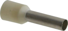 ACI - 8 AWG, Partially Insulated, Crimp Electrical Wire Ferrule - 18mm Long x 4.9mm Diameter Pin, 27-1/2mm Overall Length - A1 Tooling