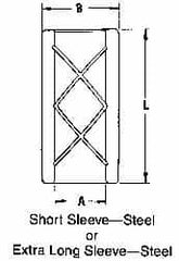 Dayton Lamina - 1-3/4" ID, 3" OAL, Steel, Extra Long, Die & Mold Solid Sleeve - 2-1/4" OD - A1 Tooling