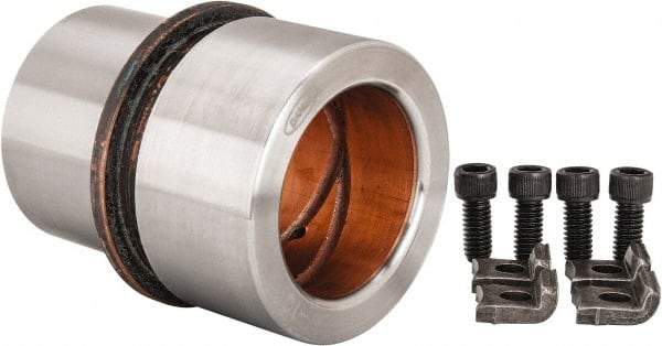 Dayton Lamina - 2" ID x 3-5/8" OAL, Steel, Bronze Plated Die & Mold Shoulder Bushing - Shoulder, 2.909" Bottom OD, 2-1/2" Top OD, 3.064" Collar OD, 2" Under Collar, 1-5/8" Above Collar - A1 Tooling