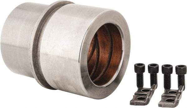 Dayton Lamina - 2-1/2" ID x 4-3/8" OAL, Steel, Bronze Plated Die & Mold Shoulder Bushing - Shoulder, 3.659" Bottom OD, 3-1/4" Top OD, 3.814" Collar OD, 2-1/2" Under Collar, 1-7/8" Above Collar - A1 Tooling