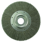 12 in. Diameter - 2 Arbor Hole - Crimped Steel Wire Straight Wheel - A1 Tooling