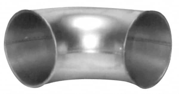 Made in USA - 4" ID Galvanized Duct 60° Elbow - 7.45" Long, 22 Gage - A1 Tooling