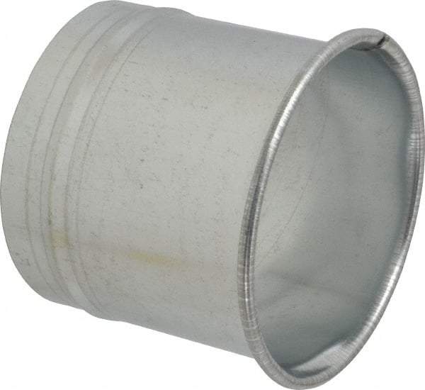 Made in USA - 5" ID Galvanized Duct Hose Adapter - 4" Long, 24 Gage - A1 Tooling