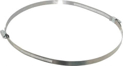 Made in USA - 8-1/2" ID Stainless Steel Duct Hose Clamp - 1/2" Long - A1 Tooling