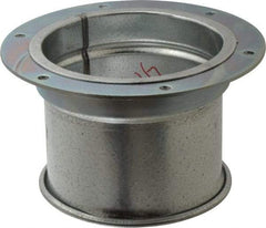 Made in USA - 5" ID Galvanized Duct Flange Adapter - 5" Long, 24 Gage - A1 Tooling