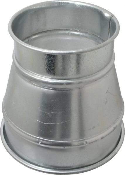 Made in USA - 8-6" ID Galvanized Duct Reducer - 8" Long, 22 Gage - A1 Tooling