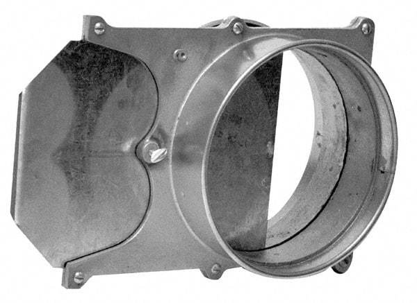 Made in USA - 8" ID Galvanized Duct Blast Gate - 11.12" Long, 24 Gage - A1 Tooling