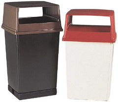 Rubbermaid - Rectangle Lid for Use with 56 Gal Rectangular Trash Cans - Red, Polyethylene, For Glutton Trash Cans - A1 Tooling