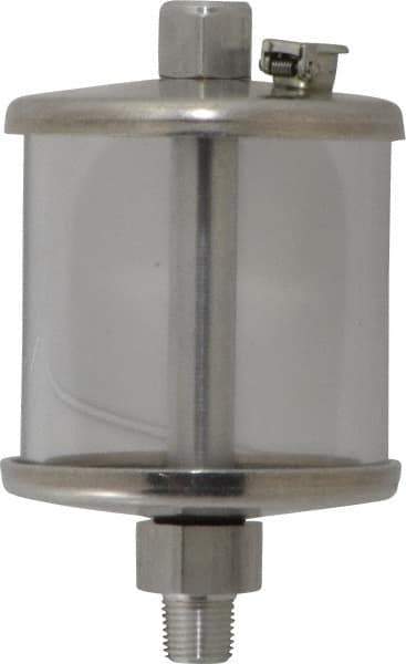 LDI Industries - 1 Outlet, Polymer Bowl, 73.9 mL No Flow Control Oil Reservoir - 1/8 NPTF Outlet, 2" Diam x 3-1/2" High, 60°C Max - A1 Tooling