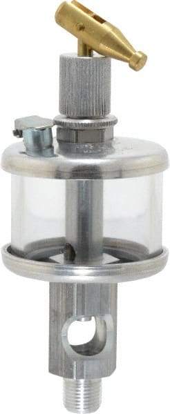 LDI Industries - 1 Outlet, Polymer Bowl, 18.5 mL Manual-Adjustable Oil Reservoir - 1/8 NPTF Outlet, 1-1/2" Diam x 4-9/16" High, 71.11°C Max - A1 Tooling