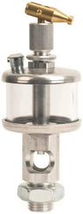 LDI Industries - 1 Outlet, Polymer Bowl, 44.4 mL Manual-Adjustable Oil Reservoir - 9/16-18 UNF Outlet, 1-3/4" Diam x 5-29/64" High, 71.11°C Max - A1 Tooling