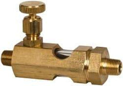 LDI Industries - 1/8 Outlet Thread, 1/8 Inlet Thread, Brass, Straight Valve, Oil Reservoir Needle Valve - 1 Outlet, MNPTF Inlet Thread, MNPTF Outlet Thread - A1 Tooling