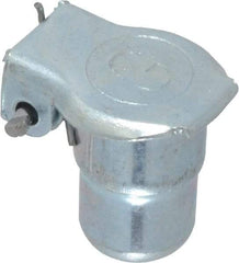 Gits - Steel, Zinc Plated, Shoulder Drive One Piece, Straight Oil Hole Cover - 0.253-0.255" Drive Diam, 1/4" Drive-In Hole Diam, 1/4" Drive Length, 17/32" Overall Height - A1 Tooling