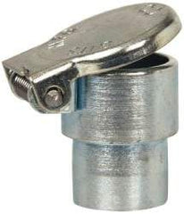 Gits - Steel, Zinc Plated, Shoulder Drive One Piece, Straight Oil Hole Cover - 0.503-0.505" Drive Diam, 1/2" Drive-In Hole Diam, 3/8" Drive Length, 13/16" Overall Height - A1 Tooling