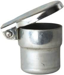 Gits - Steel, Zinc Plated, Shoulder Drive One Piece, Straight Oil Hole Cover - 0.878-0.880" Drive Diam, 7/8" Drive-In Hole Diam, 1/2" Drive Length, 1-1/16" Overall Height - A1 Tooling