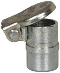 Gits - Steel, Zinc Plated, Beaded Drive One Piece, Straight Oil Hole Cover - 0.253-0.255" Drive Diam, 1/4" Drive-In Hole Diam, 5/32" Drive Length, 13/32" Overall Height - A1 Tooling