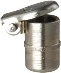 Gits - Steel, Zinc Plated, Beaded Drive One Piece, Straight Oil Hole Cover - 0.315-0.317" Drive Diam, 5/16" Drive-In Hole Diam, 7/32" Drive Length, 1/2" Overall Height - A1 Tooling