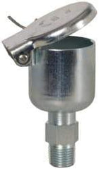 Gits - 11/32 Ounce Capacity, 1/8-27 Thread, Steel, Zinc Plated, Brazed Body Oil Cup - 1-29/32" High, 5/16" Thread Length, Gravity Feed - A1 Tooling