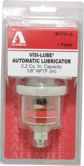 Alemite - 1.22 Ounce Reservoir Capacity, 1/8 NPTF Thread, Steel, Spring-Loaded, Grease Cup and Lubricator - -40 to 65.56°C Operating Temp, 0.15 to 0.24 Bar Operating Pressure - A1 Tooling