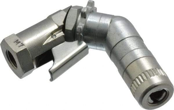 Alemite - 10,000 Operating psi, 3-1/2" Long, 1/8 Thread, Grease Gun Coupler - NPTF (F) Thread - A1 Tooling