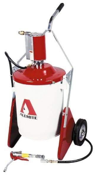 Alemite - Grease Lubrication 4.5 Lb/min Flow Steel, Aluminum, Stainless Steel Air-Operated Pump - For 70 Lb Container - A1 Tooling