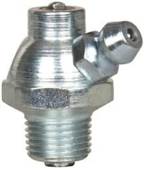 Alemite - 60° Head Angle, 1/8 PTF PVC Shut-Off Grease Fitting - 5/8" Hex, 1" Overall Height, 17/64" Shank Length, Zinc Plated Finish - A1 Tooling