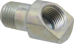 Alemite - 45° Head Angle, Grease Fitting Adapter - 1" Overall Height, 7/16" Shank Length - A1 Tooling