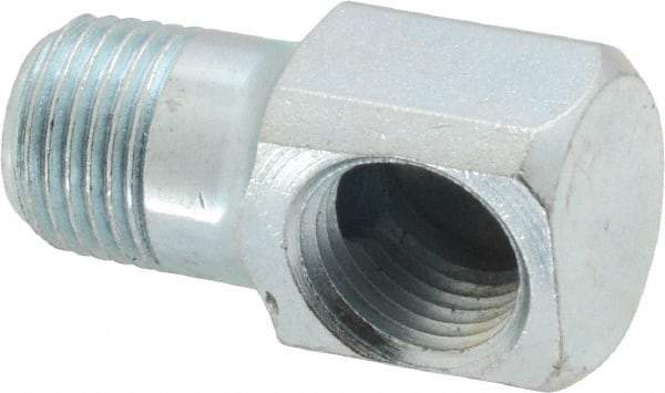 Alemite - 90° Head Angle, Grease Fitting Adapter - 1" Overall Height, 7/16" Shank Length - A1 Tooling