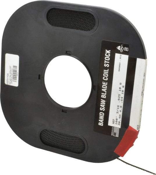 M.K. MORSE - 3/16" x 100' x 0.025" Carbon Steel Band Saw Blade Coil Stock - 10 TPI, Toothed Edge, Raker Set, Flexible Back, Constant Pitch, - A1 Tooling